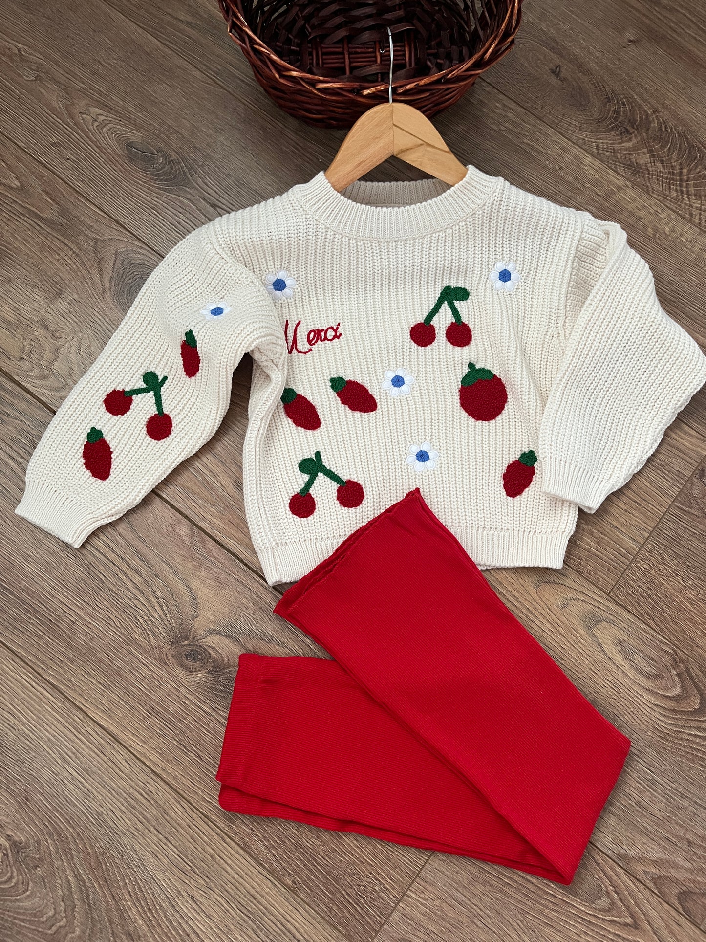 Комплект с плетена блузка