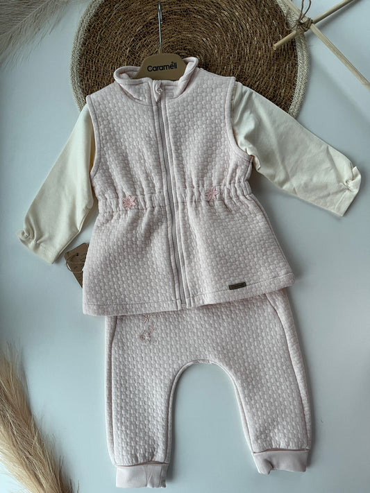 Бебешки комплект за момиче с елек