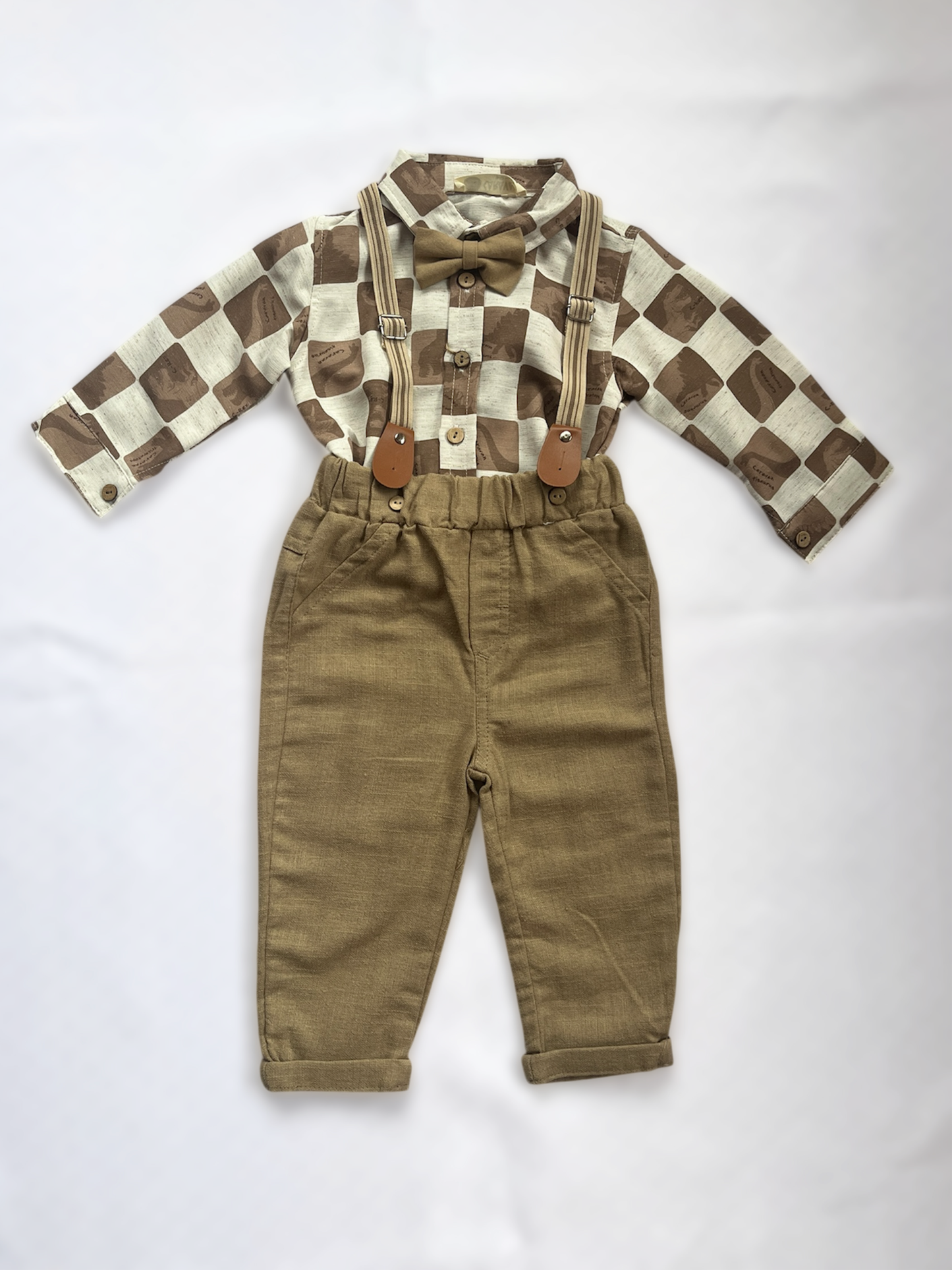 Официален комплект с тиранти за момче